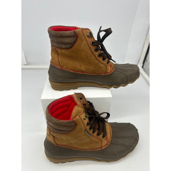 Sperry Top-Sider Mens Avenue Duck Boots tan/brown Size 7.5M rain garden water - Picture 4 of 9